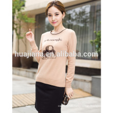 2014 fashion women's intarsia cashmere sweater